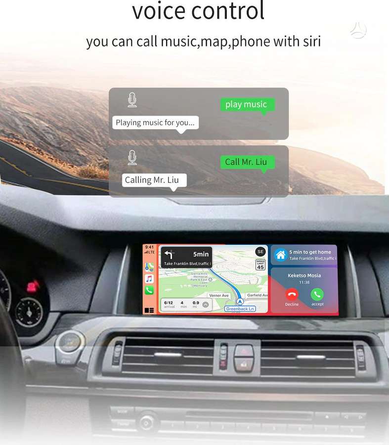 -Kita- Android auto Carplay adapteris wired to wireless, multimedija