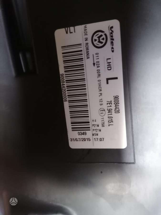Volkswagen Transporter žibintai