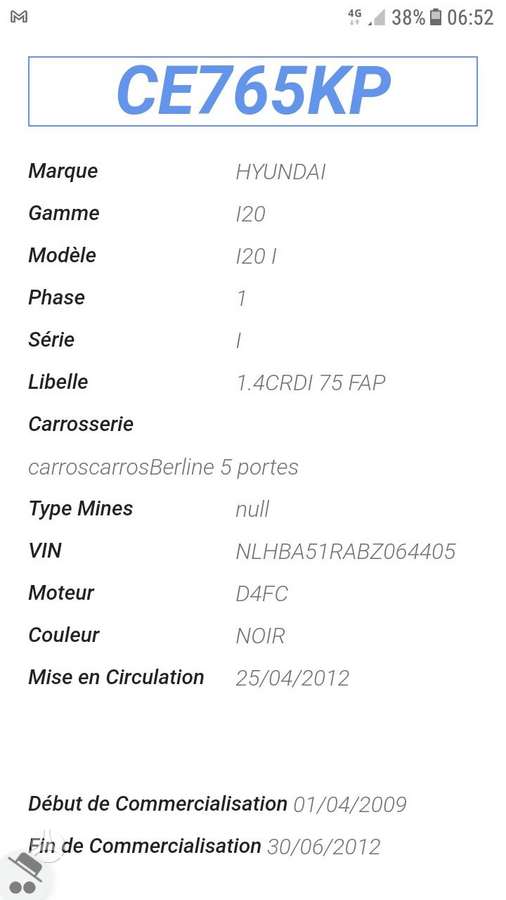 Hyundai i20, D4FC VARIKLIS, engine parts