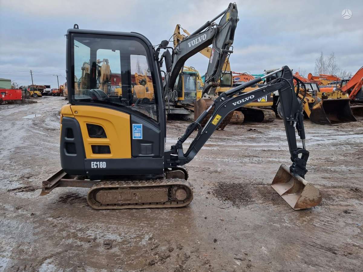 Volvo EC18D, mini ekskavatoriai