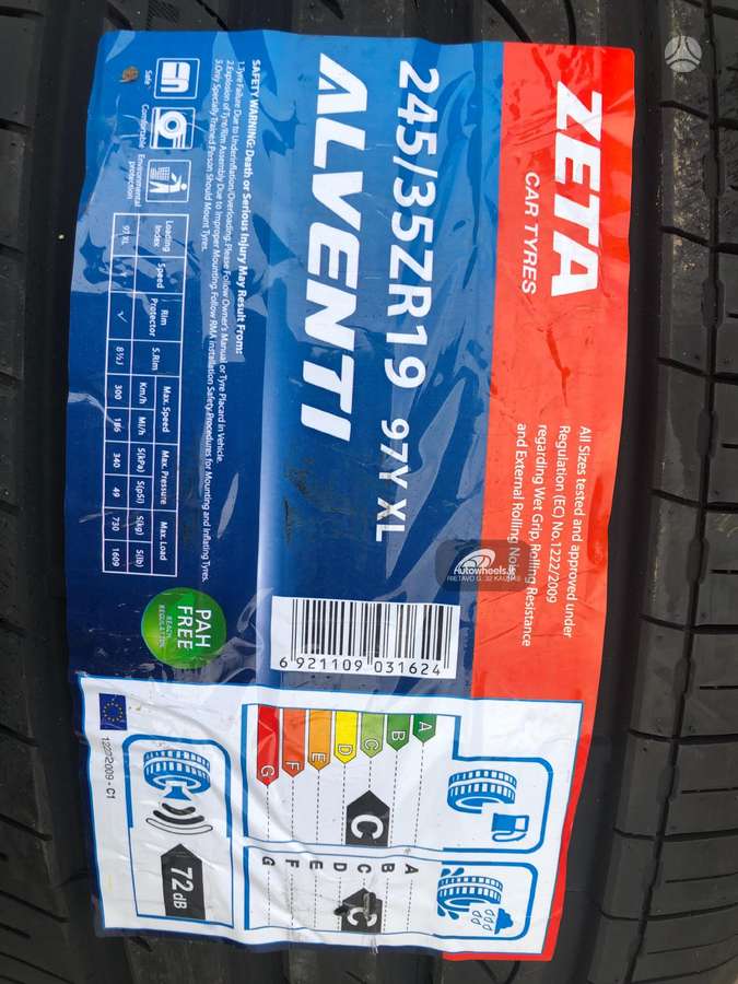 Zeta Alventi, vasarinės 245/35 R19