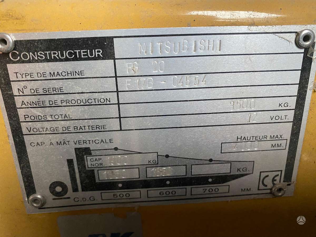 Mitsubishi FG 20, forklifts