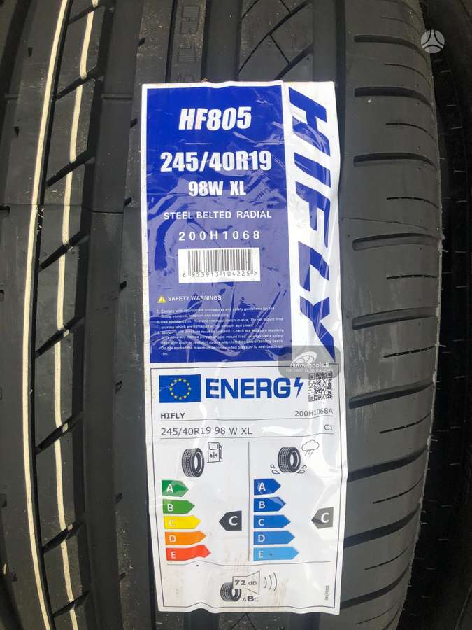 HI FLY HF805, летние 245/40 R19
