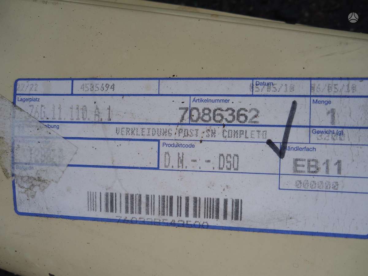 Fiat Ducato dangtis (priekinis, galinis)
