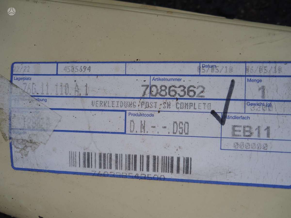 Fiat Ducato hood (front, rear)