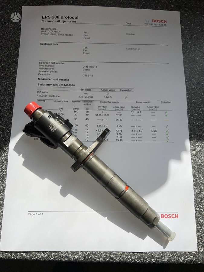 Jaguar XF, 0445116013, injection system
