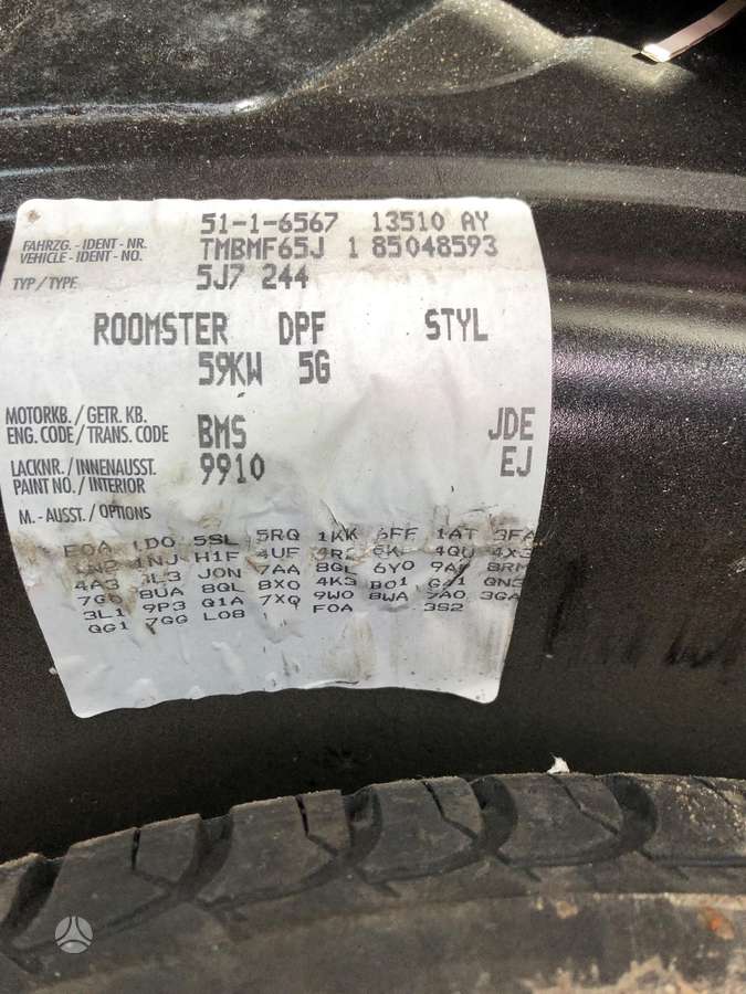 Skoda Roomster for parts
