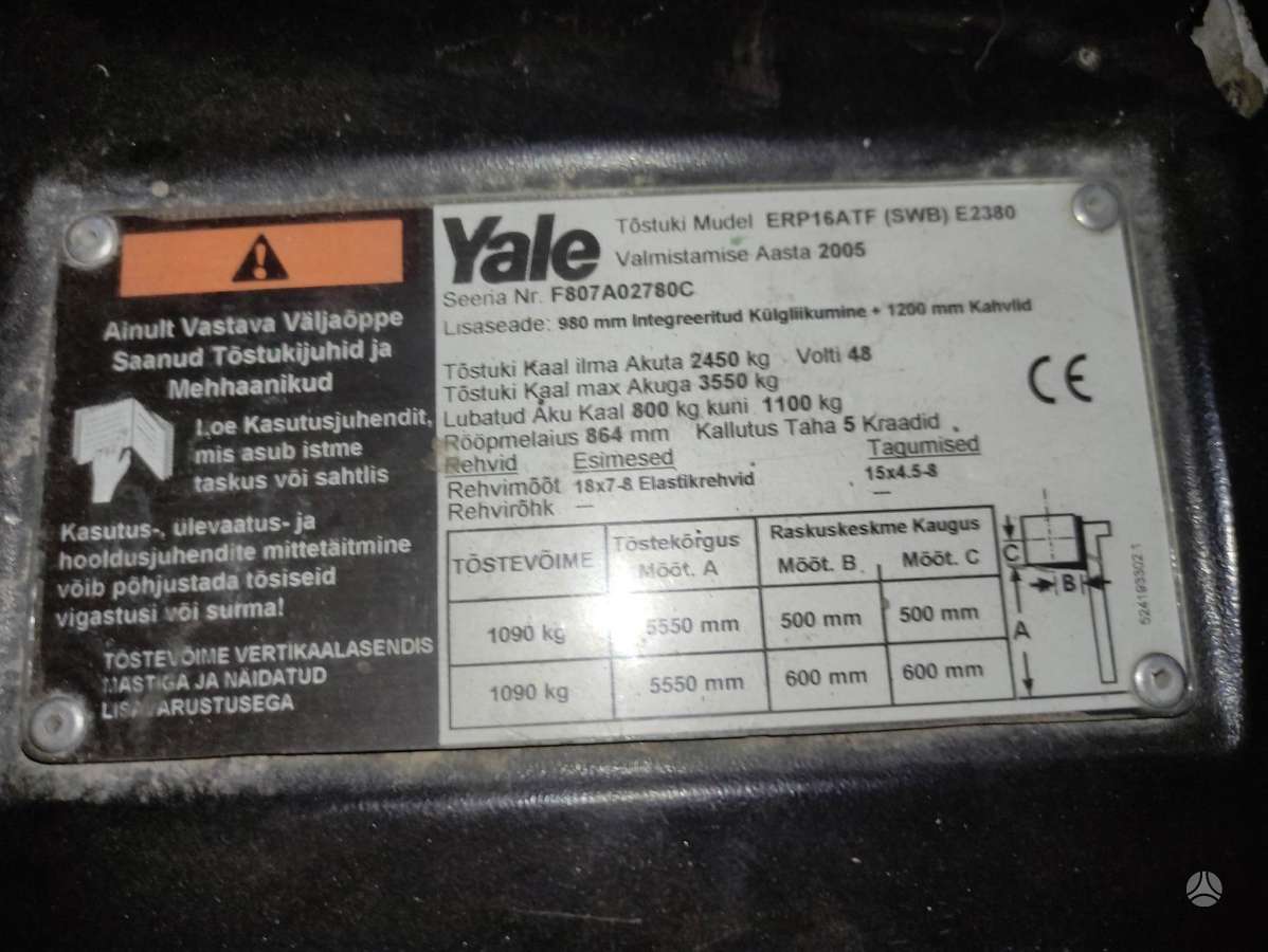 Yale ERP16ATF, forklifts
