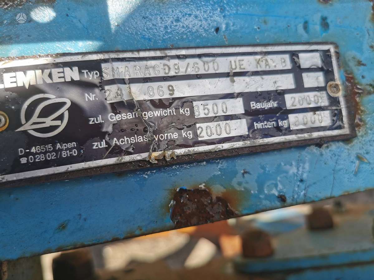 Lemken Smaragd d9/600, скребки, скрубберы