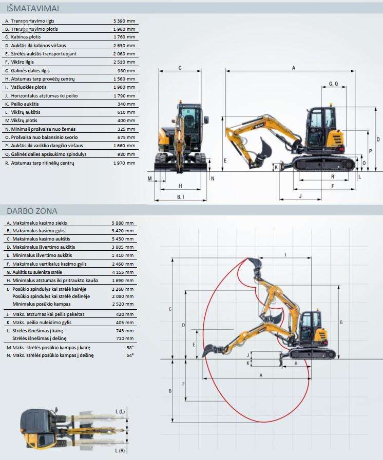 SANY SY50U, mini excavator