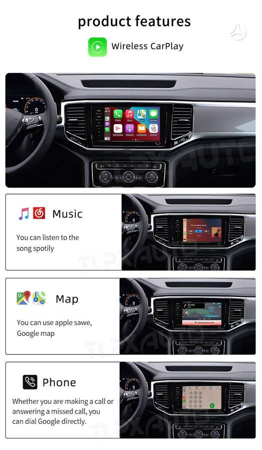 -Kita- Bevielis/wireless carplay adapteris, мультимедиa