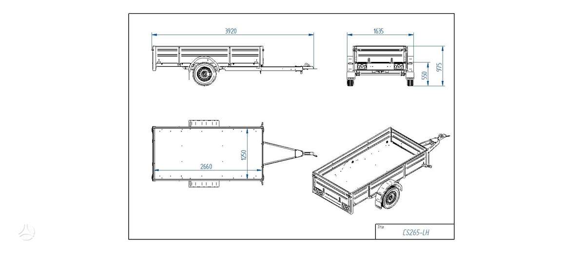 Tiki Treiler CS265-LH, passenger car trailers