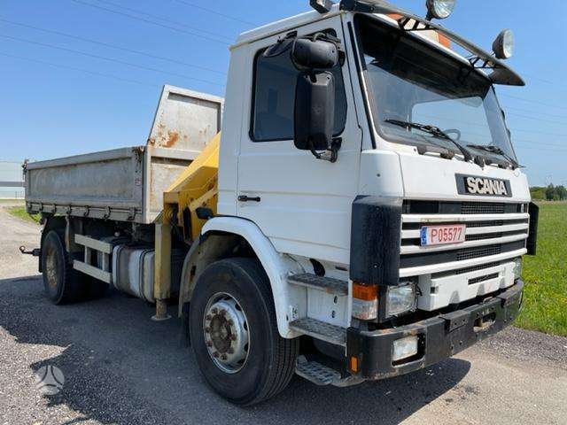 Scania P 93 ML, самосвалы с краном