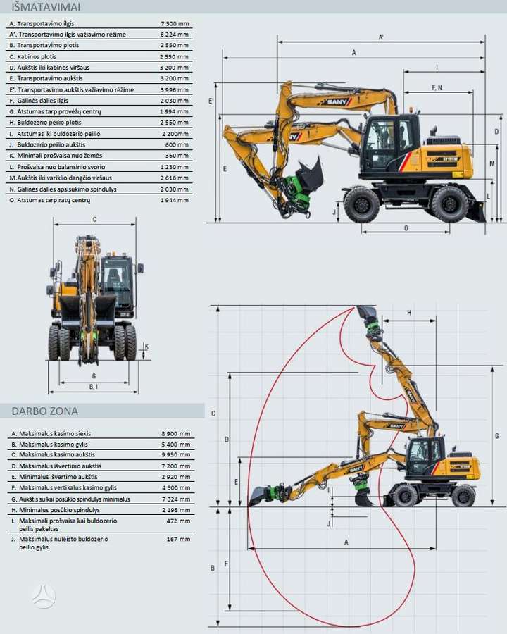 SANY SY155W, ekskavatori