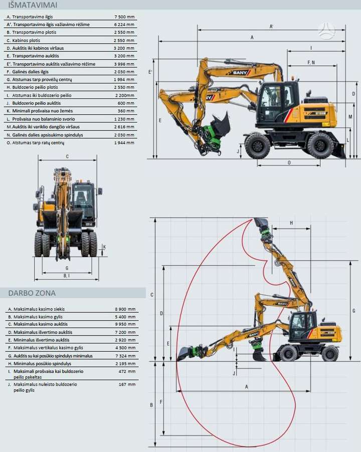 SANY SY155W, excavator