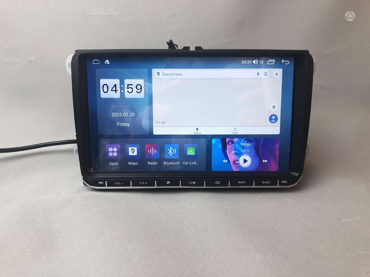 Volkswagen 9inch touchscreen android 13 su carplay/android auto, multimedia and navigation