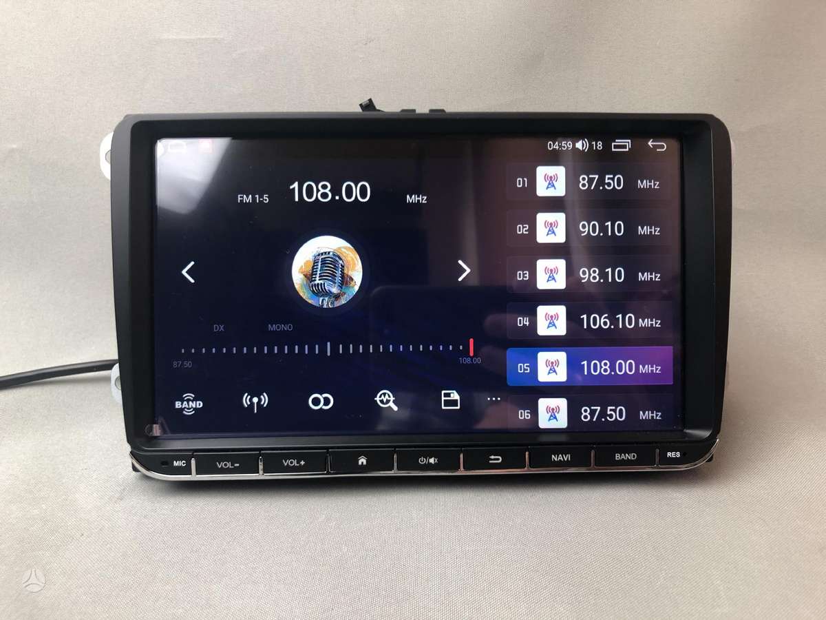 Volkswagen 9inch touchscreen android 13 su carplay/android auto, multimedia and navigation