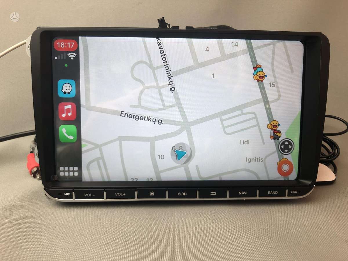 Volkswagen 9inch touchscreen android 13 su carplay/android auto, multimedia and navigation