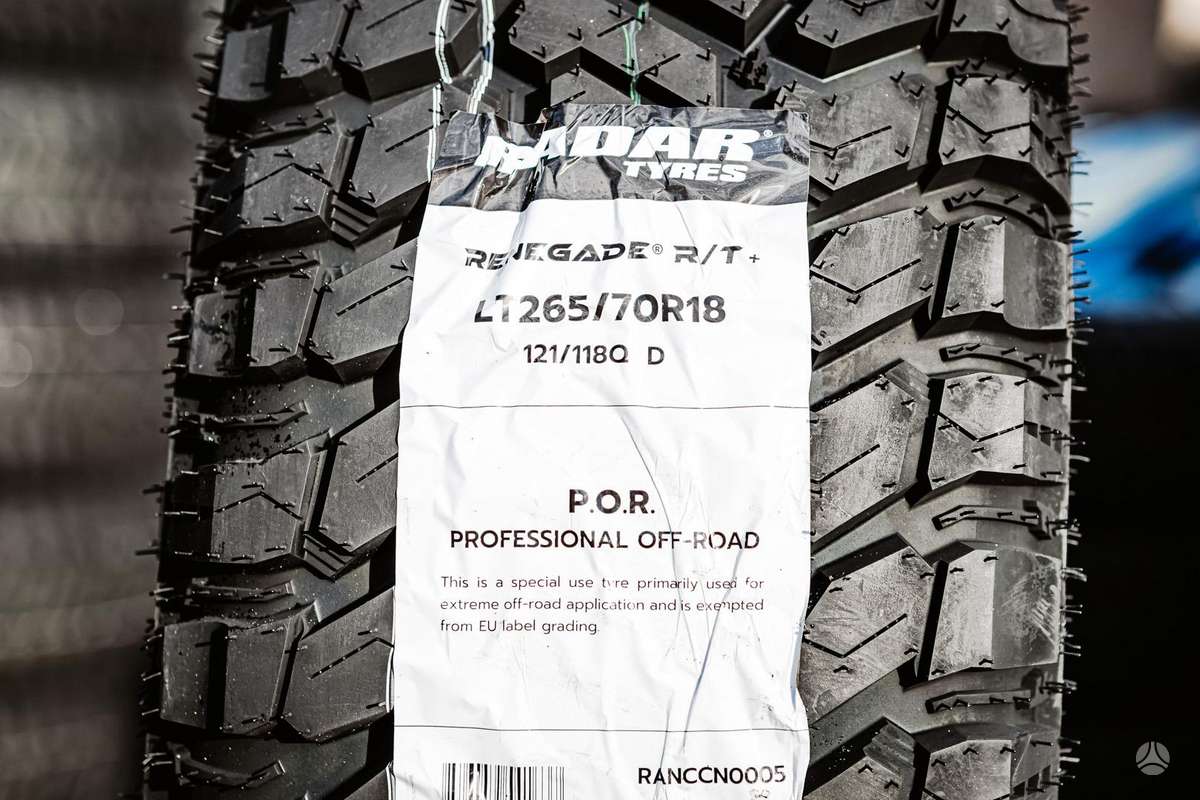 Radar Renegade R/T+, universalios 265/70 R18