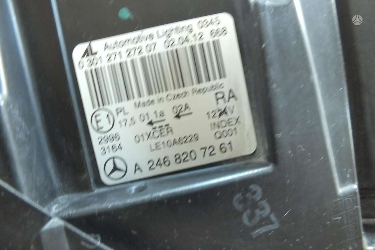 Mercedes-Benz B klasė lights