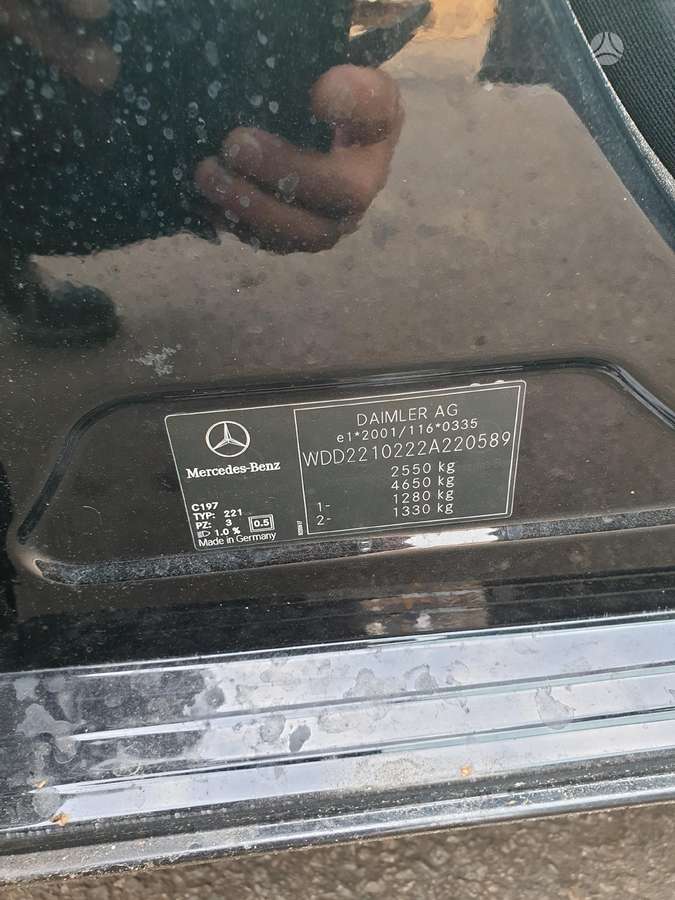 Mercedes-Benz S320 Variklio kodas 642930