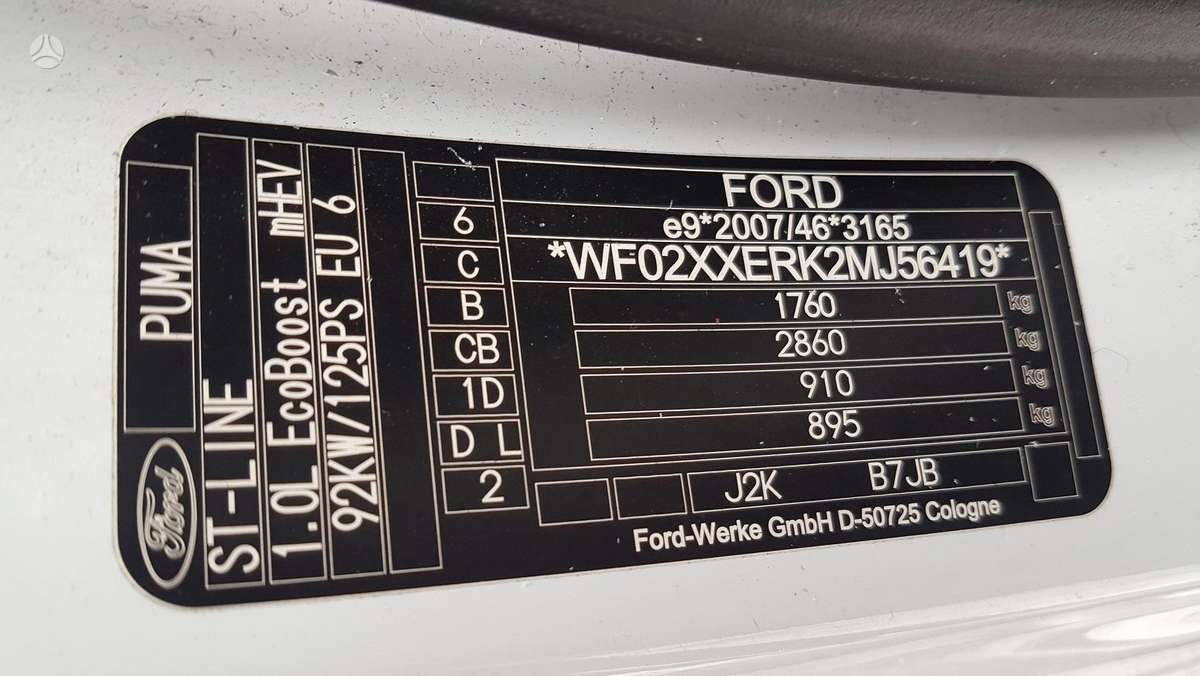 Ford Puma engine b7jb gearbox 6mx65