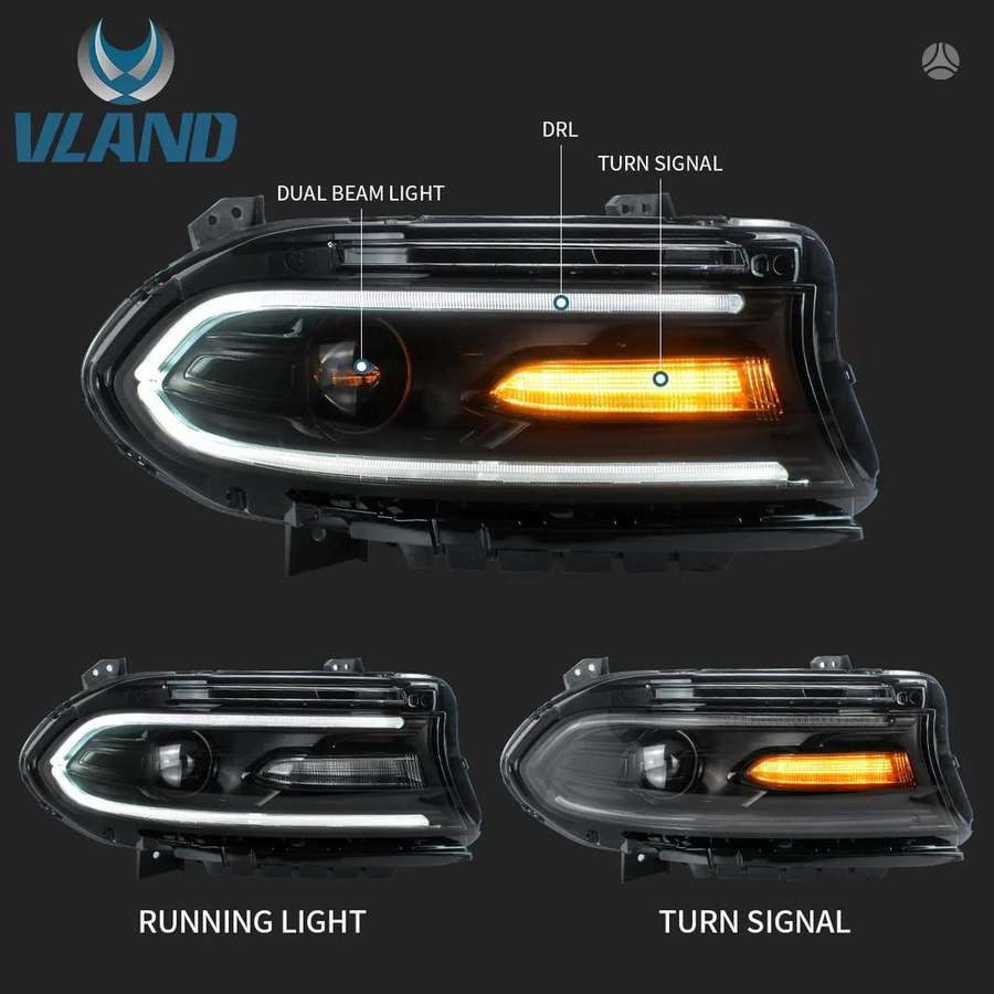 Dodge Charger bumper reinforcement, lights