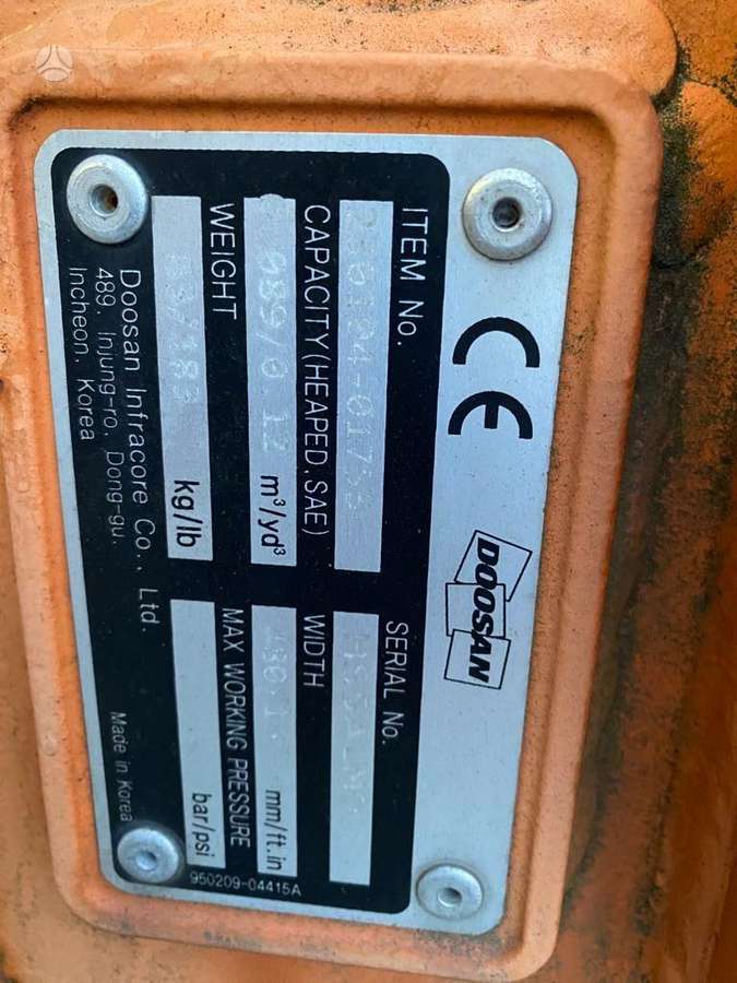 Case CX 50, DOOSAN, statybos ir kelių tiesimo technika