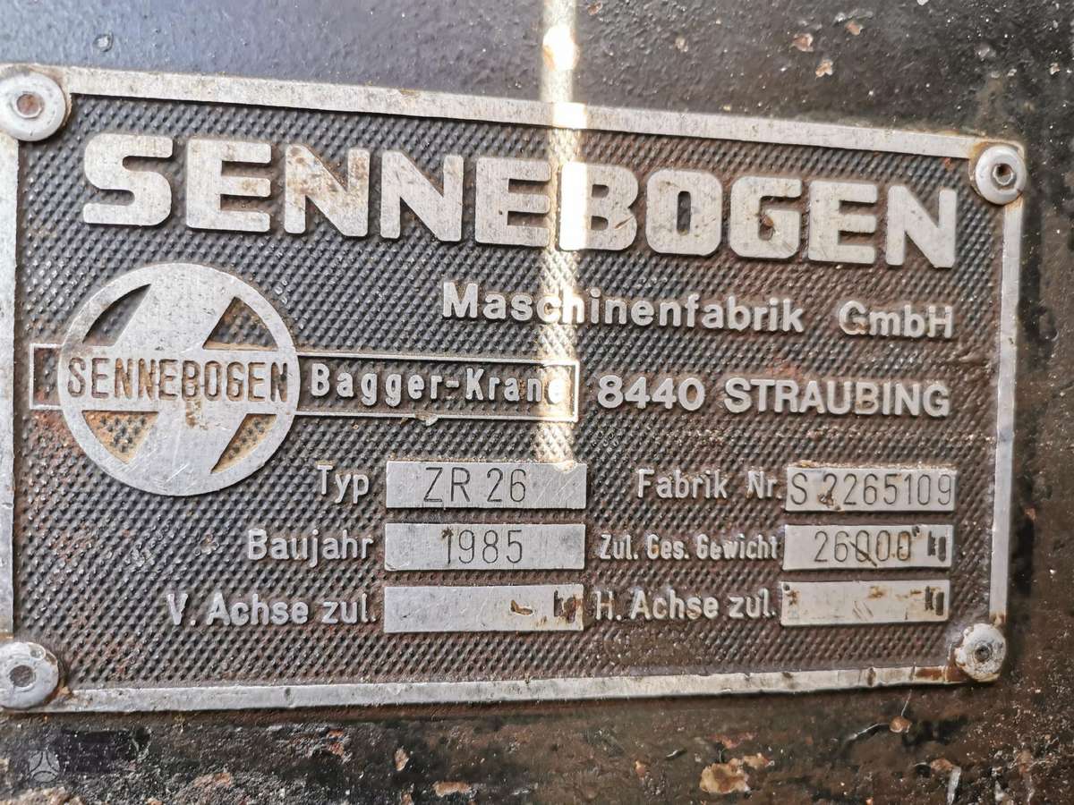 Sennebogen Zeppelin ZR26, ekskavatoriai