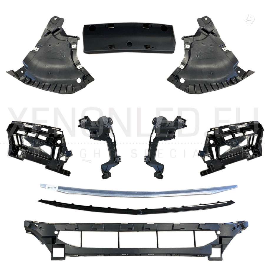 Mercedes-Benz E klasė bumpers, lights, front grill