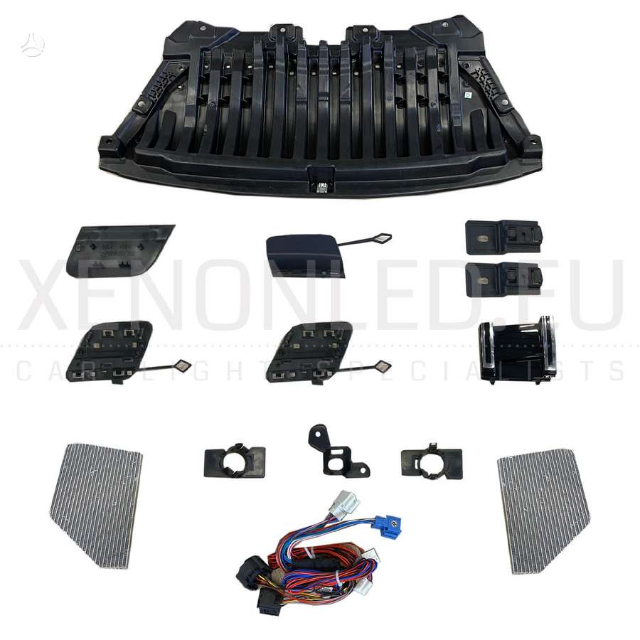 Mercedes-Benz E klasė bumpers, lights, front grill