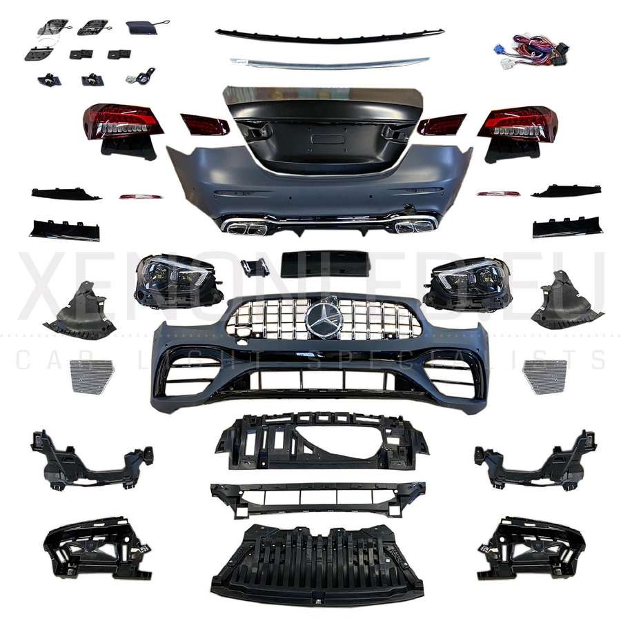 Mercedes-Benz E klasė bumpers, lights, front grill