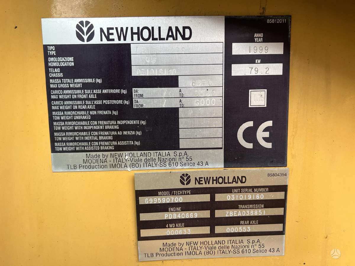 New Holland LB 115, excavator loader