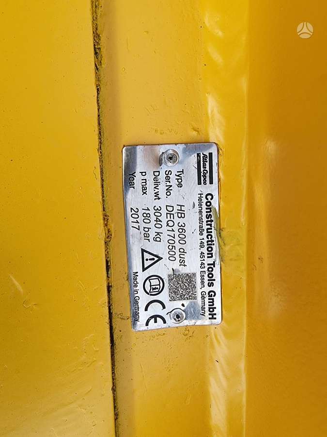 Atlas COPCO HB3600, hydraulic hammers
