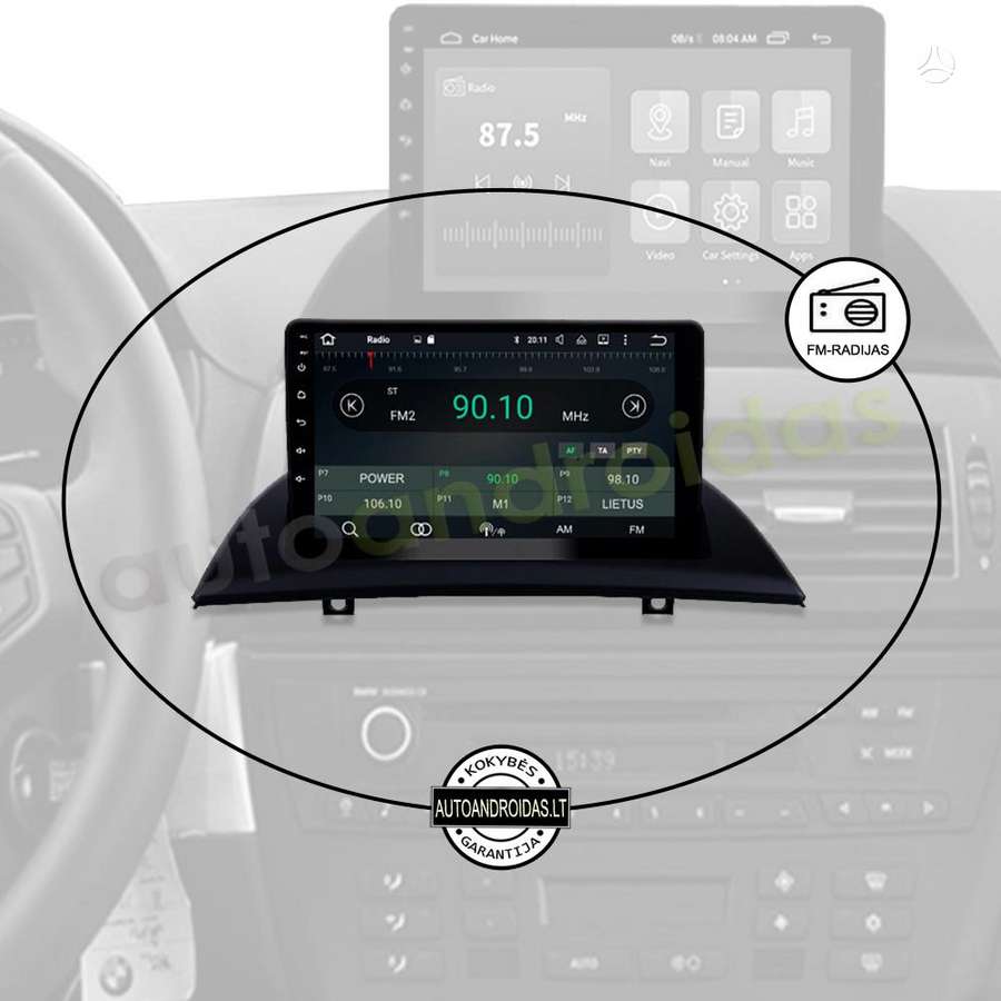 BMW BMW X3 E83 2004-10 Android multimedija GPS/WiFi/USB/9, multimedia and navigation
