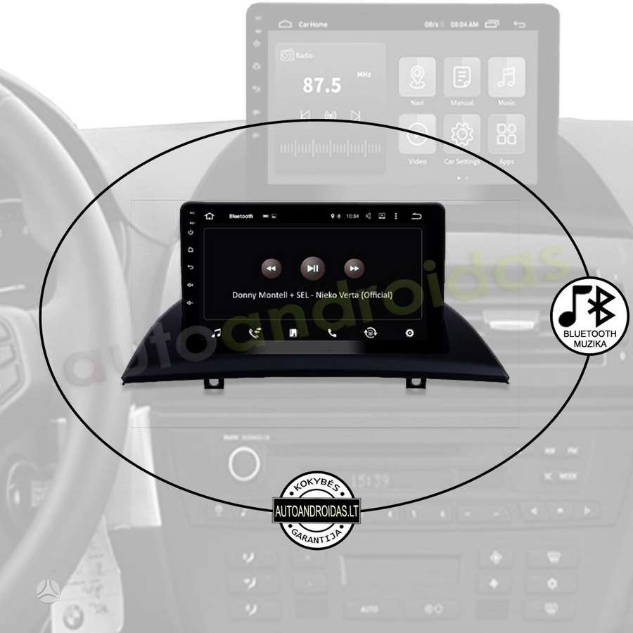 BMW BMW X3 E83 2004-10 Android multimedija GPS/WiFi/USB/9, multimedia and navigation