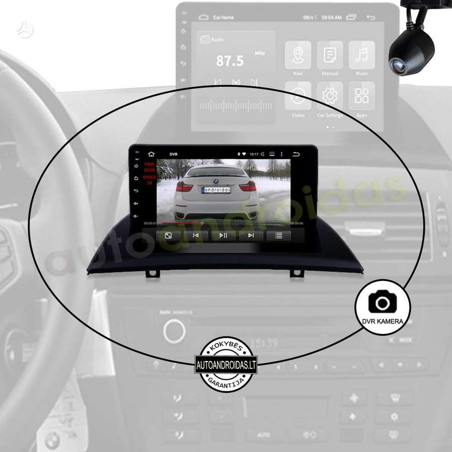 BMW BMW X3 E83 2004-10 Android multimedija GPS/WiFi/USB/9, multimedia and navigation