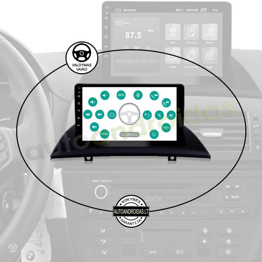 BMW BMW X3 E83 2004-10 Android multimedija GPS/WiFi/USB/9, multimedia and navigation