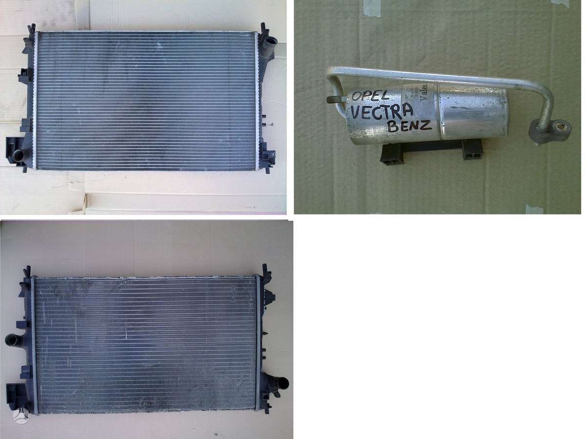 Opel Vectra control arm, water radiator, fan