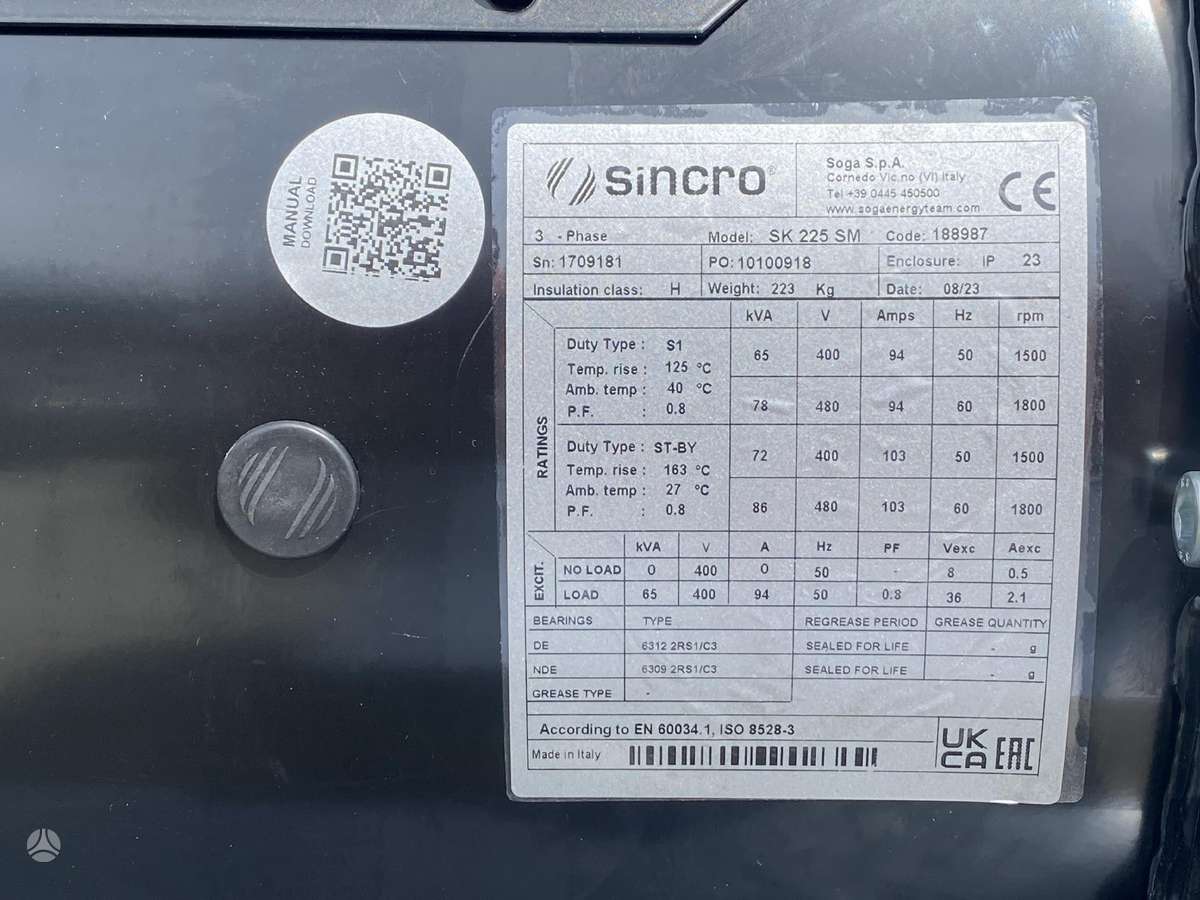 AGROVOLT AV80R GTV el. generatorius 65k, other