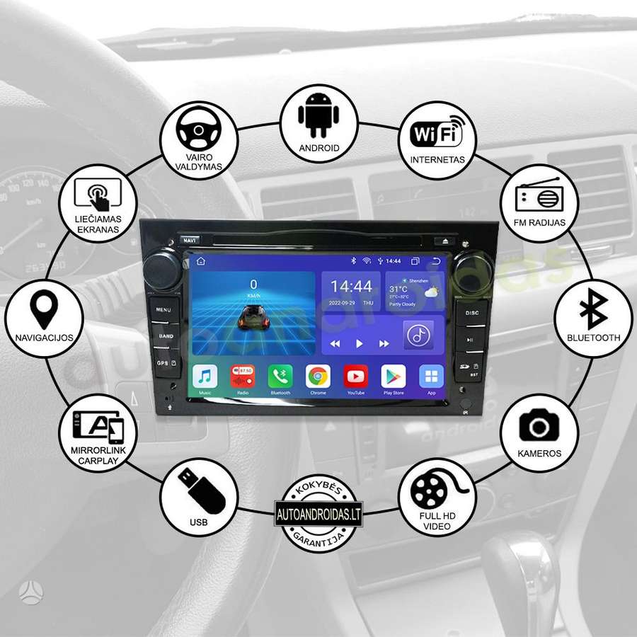 Opel OPEL 2002-11 Android multimedija USB/GPS/WiFi/Bluetooth/7, multimedia and navigation