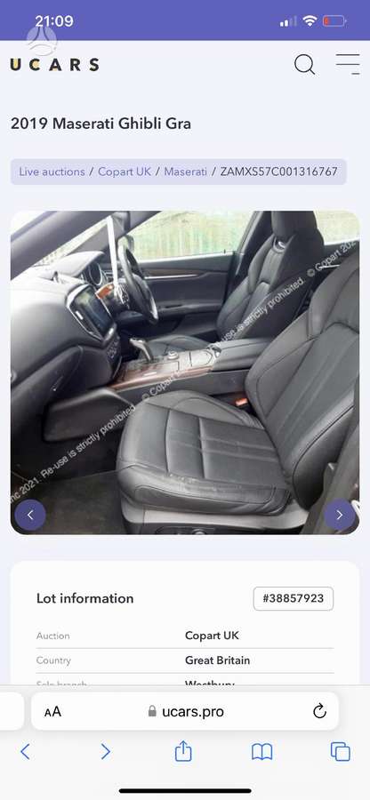 Maserati Ghibli dalimis