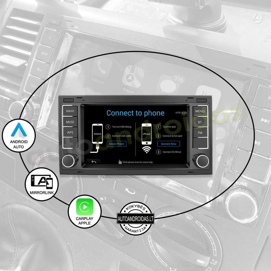 Volkswagen MULTIVAN T5 TRANSPORTER Android multimedija navigacija, multimedia and navigation