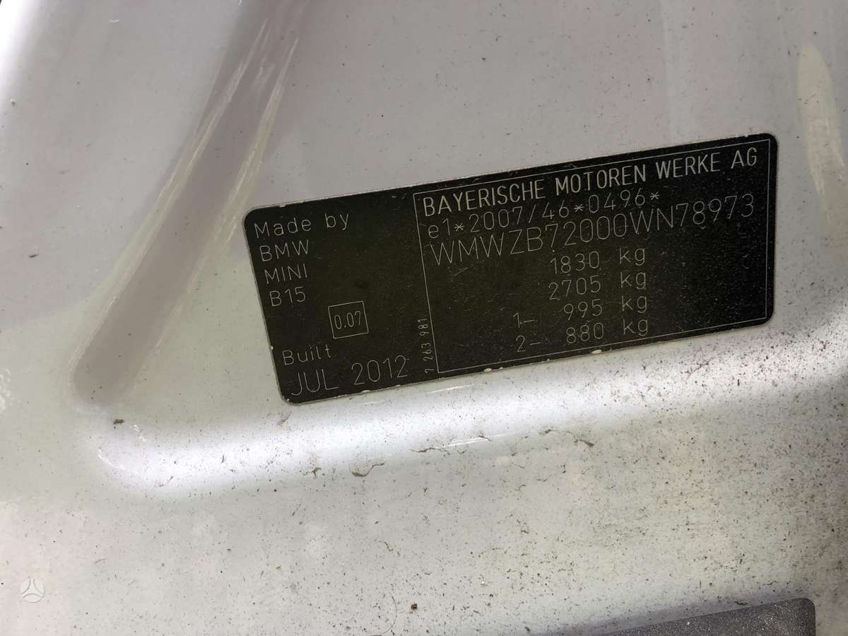 Mini Countryman dalimis. Variklis n47c20a