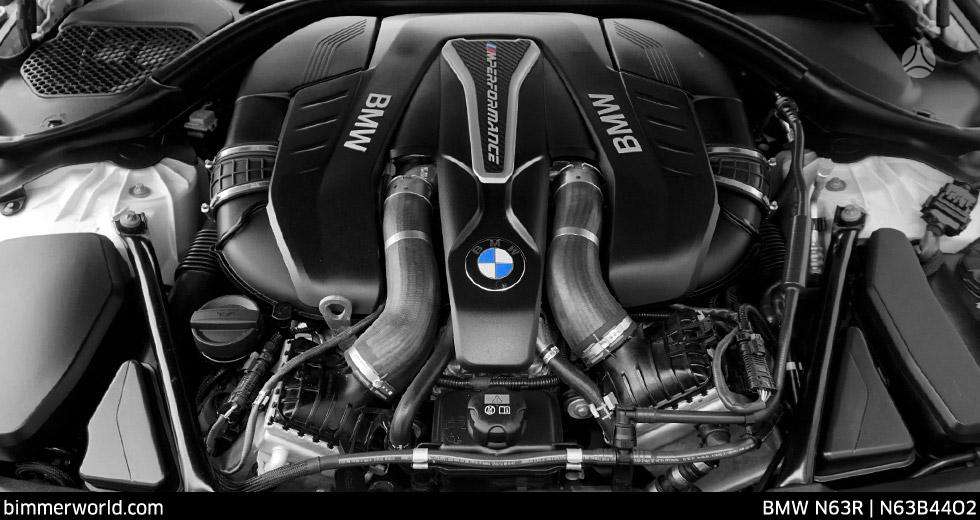 BMW M550 variklio detalės