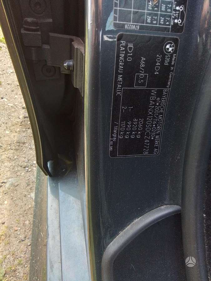BMW 520 M47n2 automatas dalimis