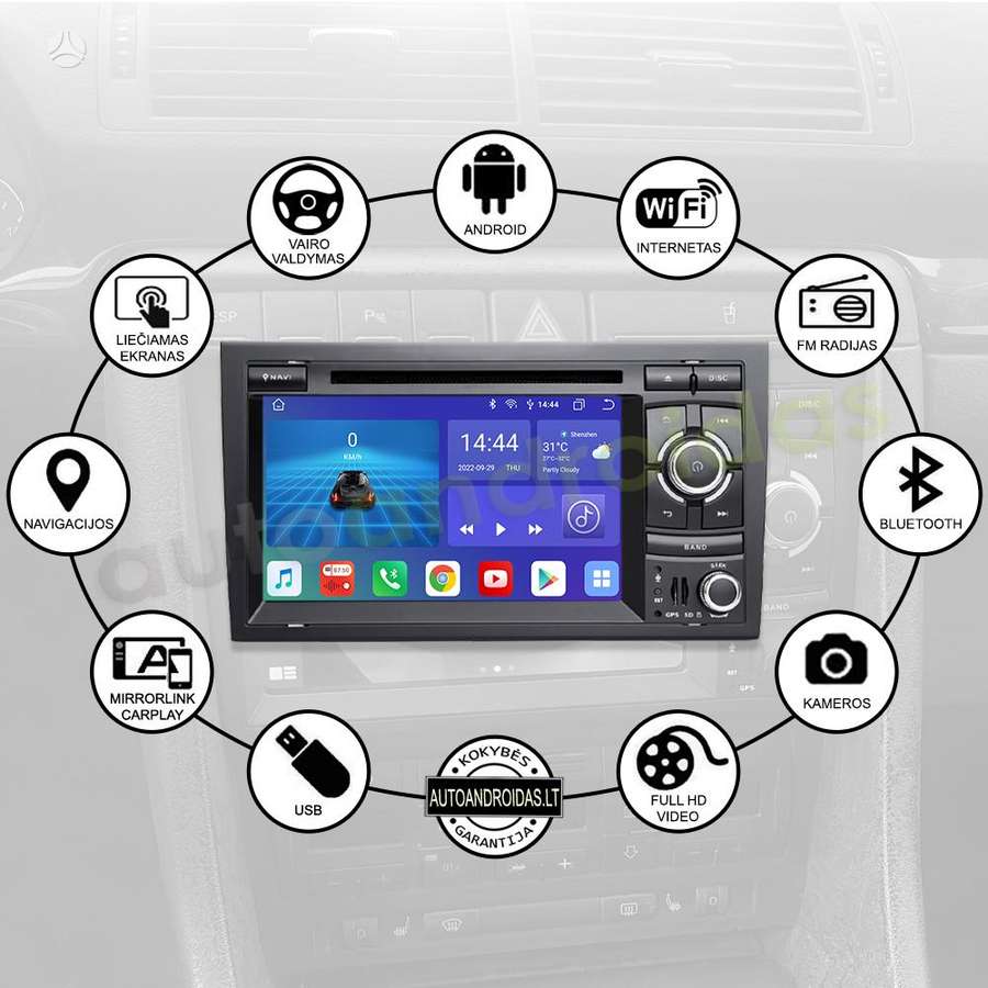 Audi AUDI A4 2002-08 RNS-E Android multimedija navigacija 2DIN auto magnetola, multimedia and navigation