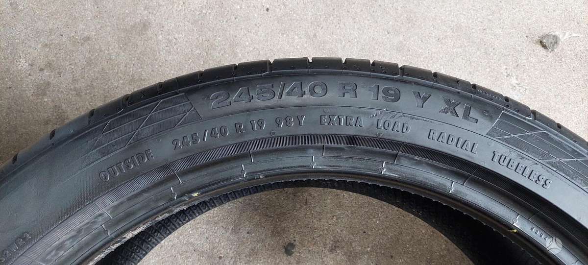 Continental, summer 245/40 R19