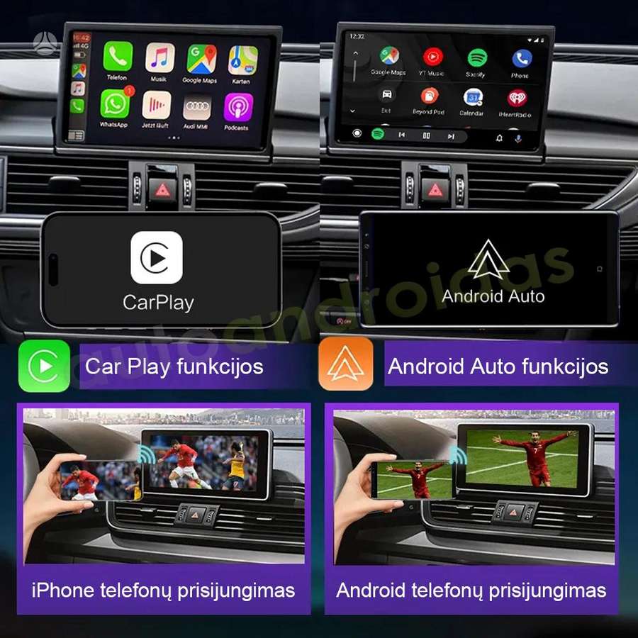 Audi AUDI CARPLAY, ANDROID AUTO integracija org. multimedijoje, multimedia and navigation