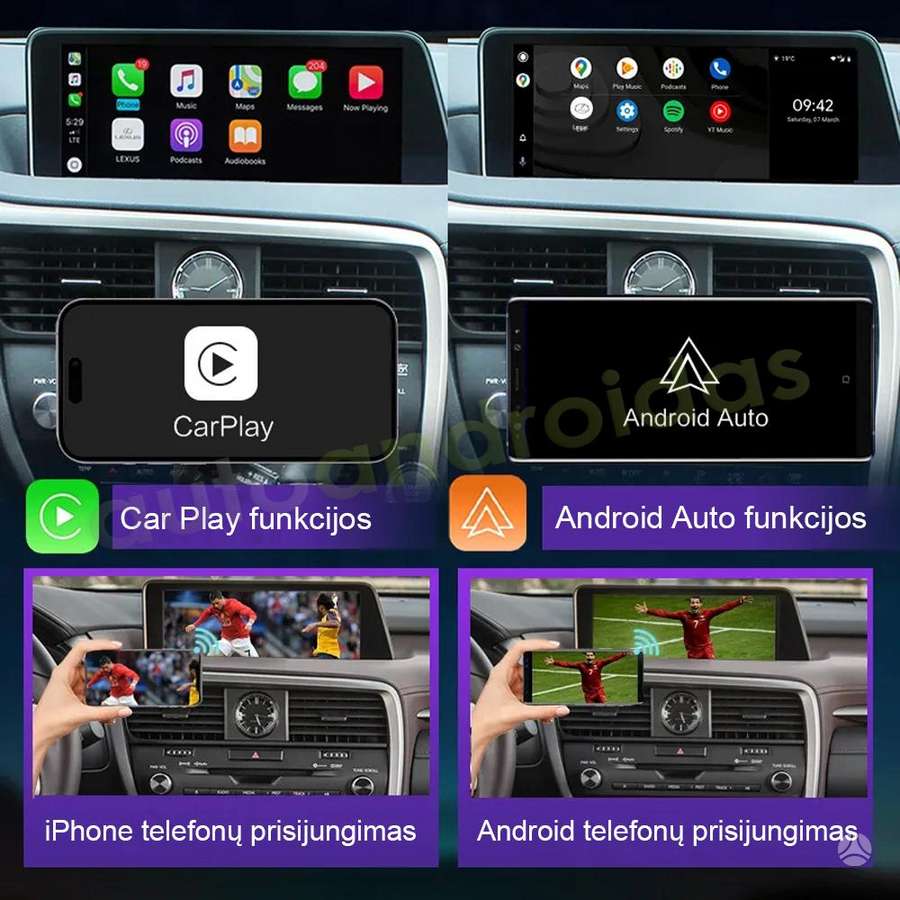 Lexus LEXUS CARPLAY, ANDROID AUTO Integracija originalioje multimedijoje, multimedia and navigation